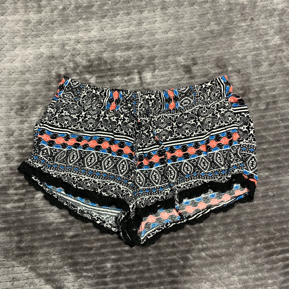 Soft Shorts with Design and Lace Lining